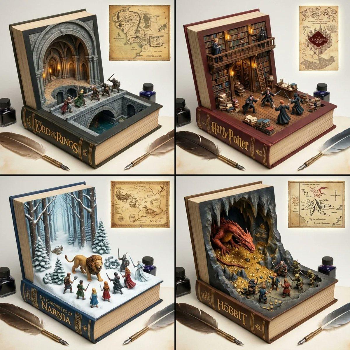 Magical Book Visualization Grid