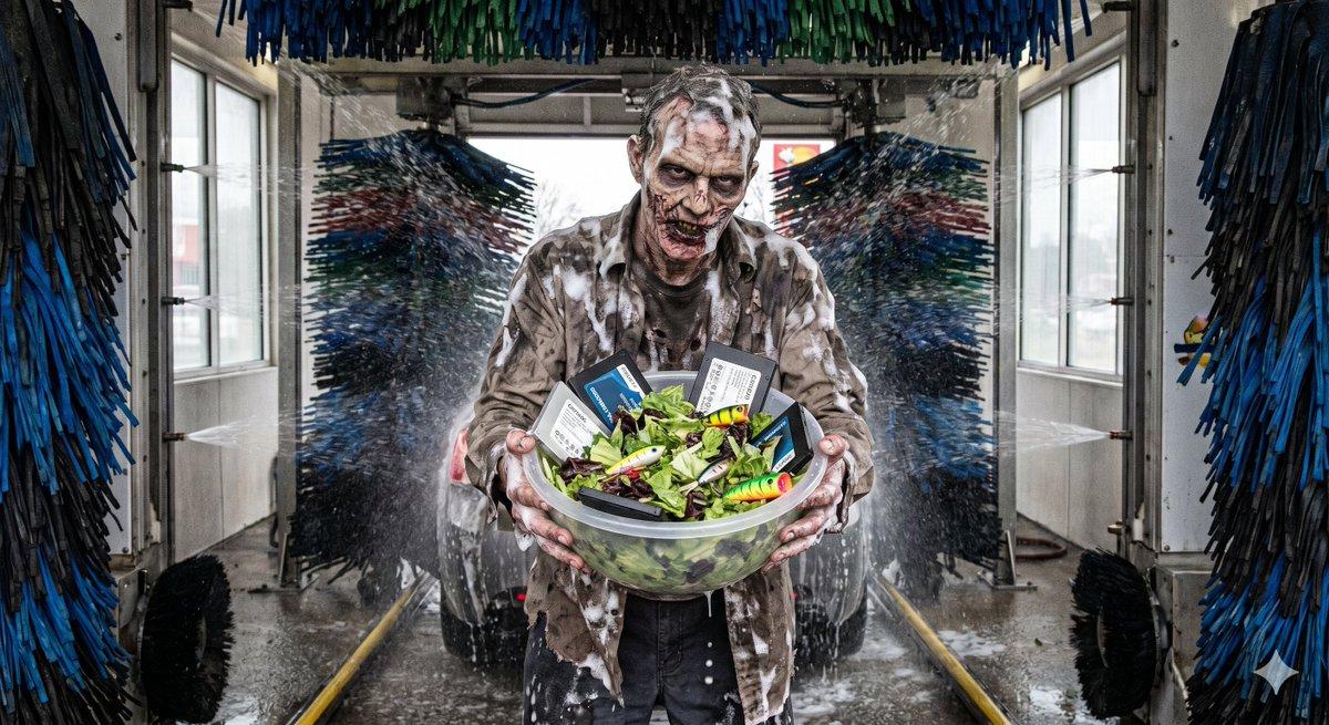 Bizarre Salad with Tech and Fishing Lures