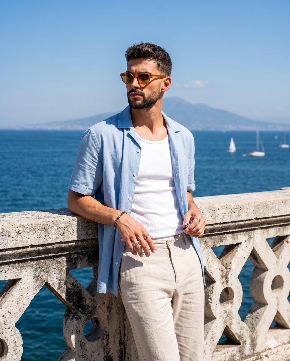 Mediterranean Summer Male Lifestyle Portrait