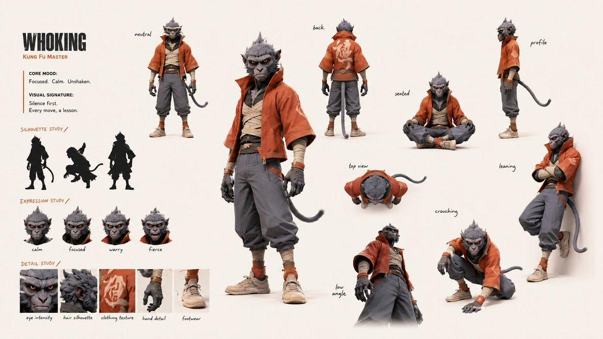 Kung Fu Character Storyboard Sheet