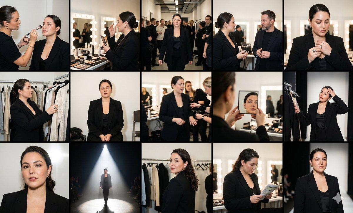 Fashion Week Backstage Contact Sheet