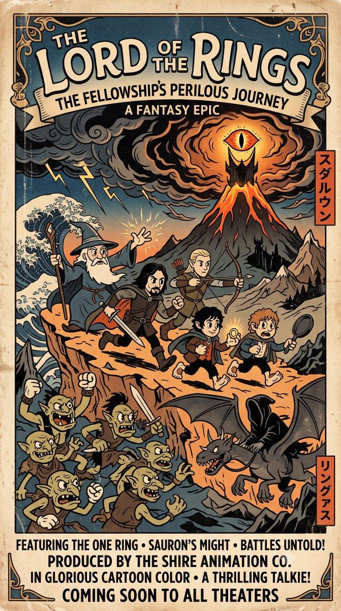 Ukiyo-e Style Movie Poster