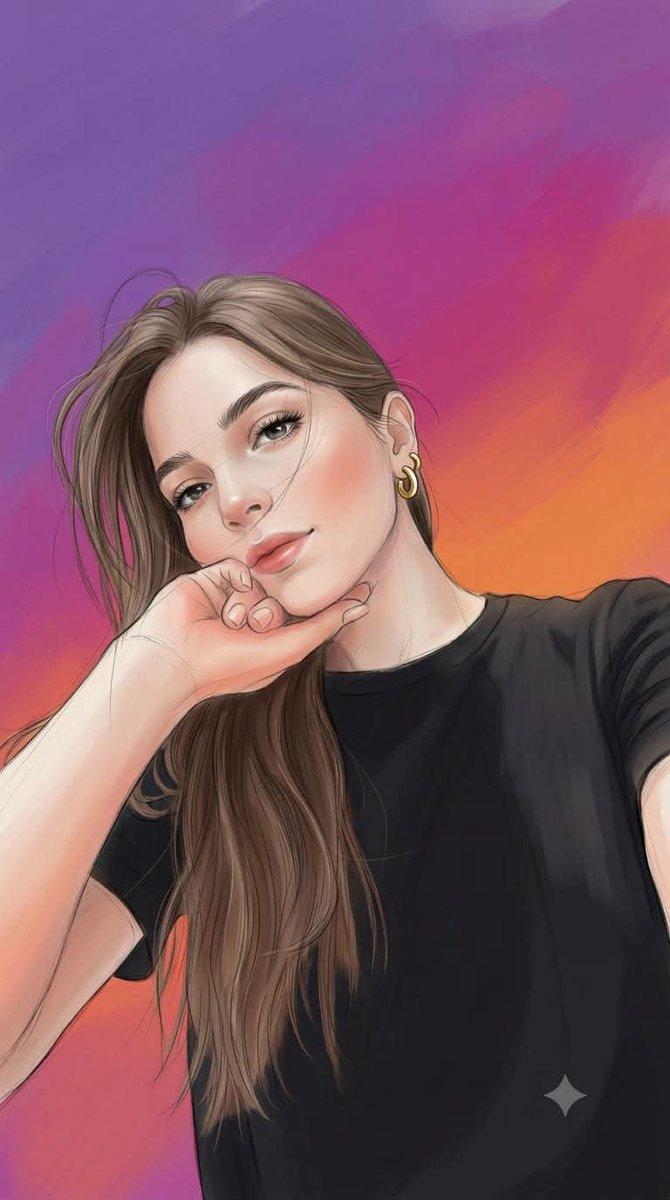 Semi-Realistic Painterly Graphite Portrait